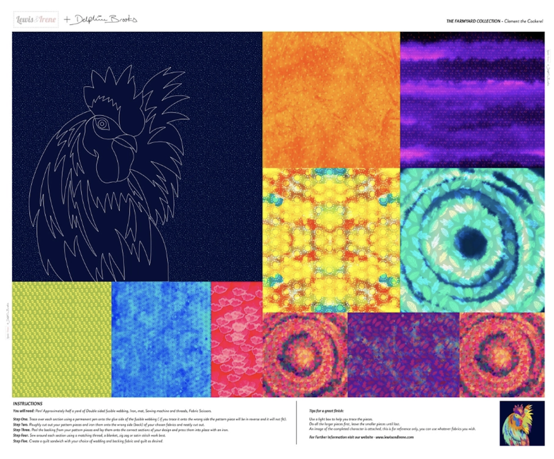 Clement the Cockerel - DB2 • Farmyard Collection by Delphine Brooks