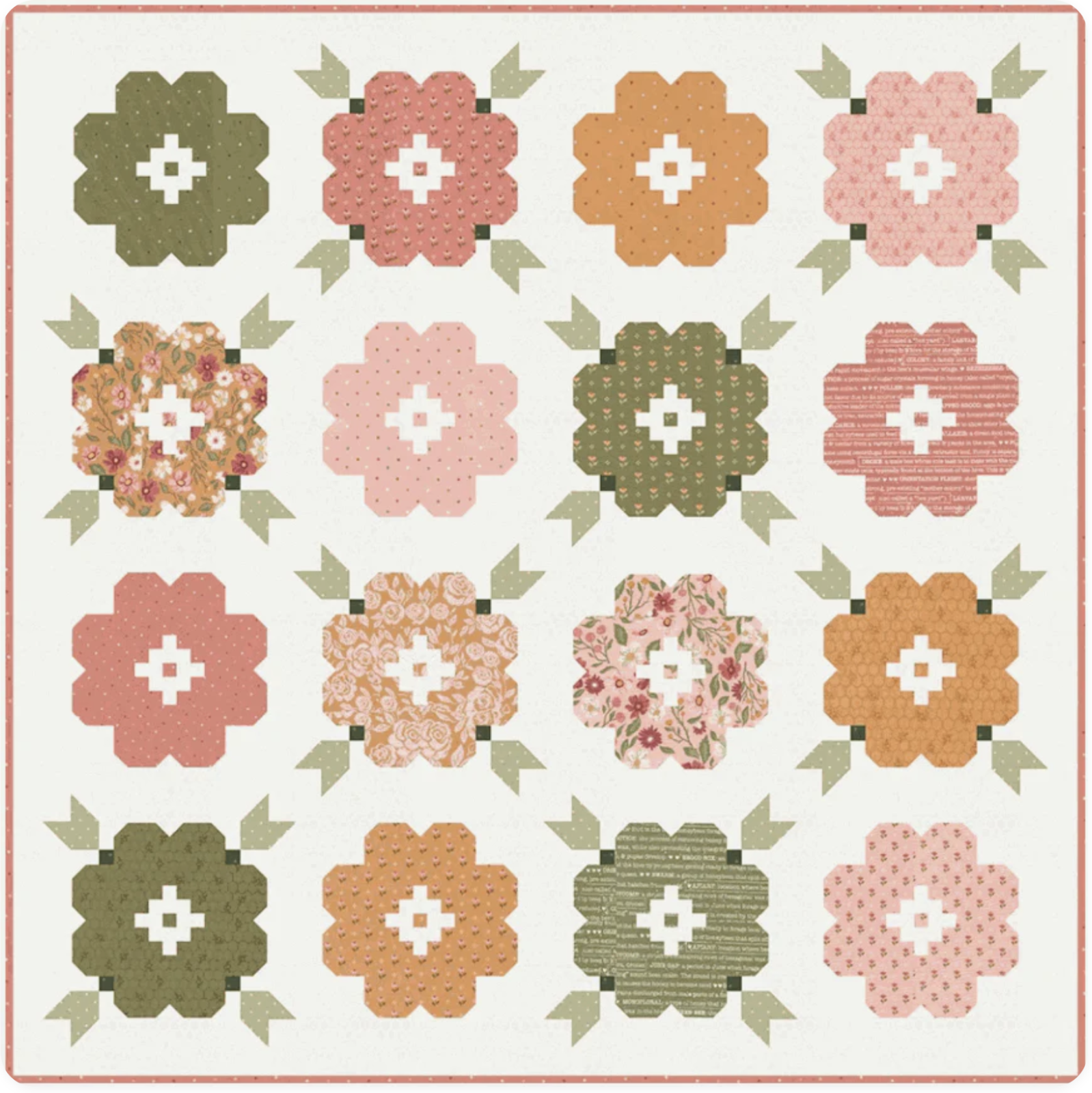 Vintage Blooms Quilt Kit • Pink & Blue / Wild Honey