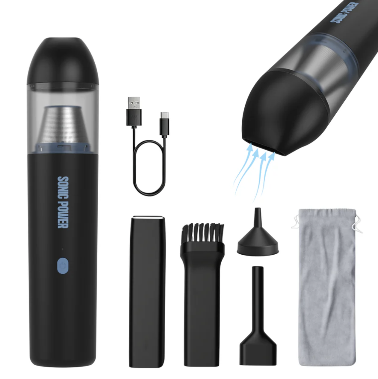 Sonic Power Mini Vacuum • Pink