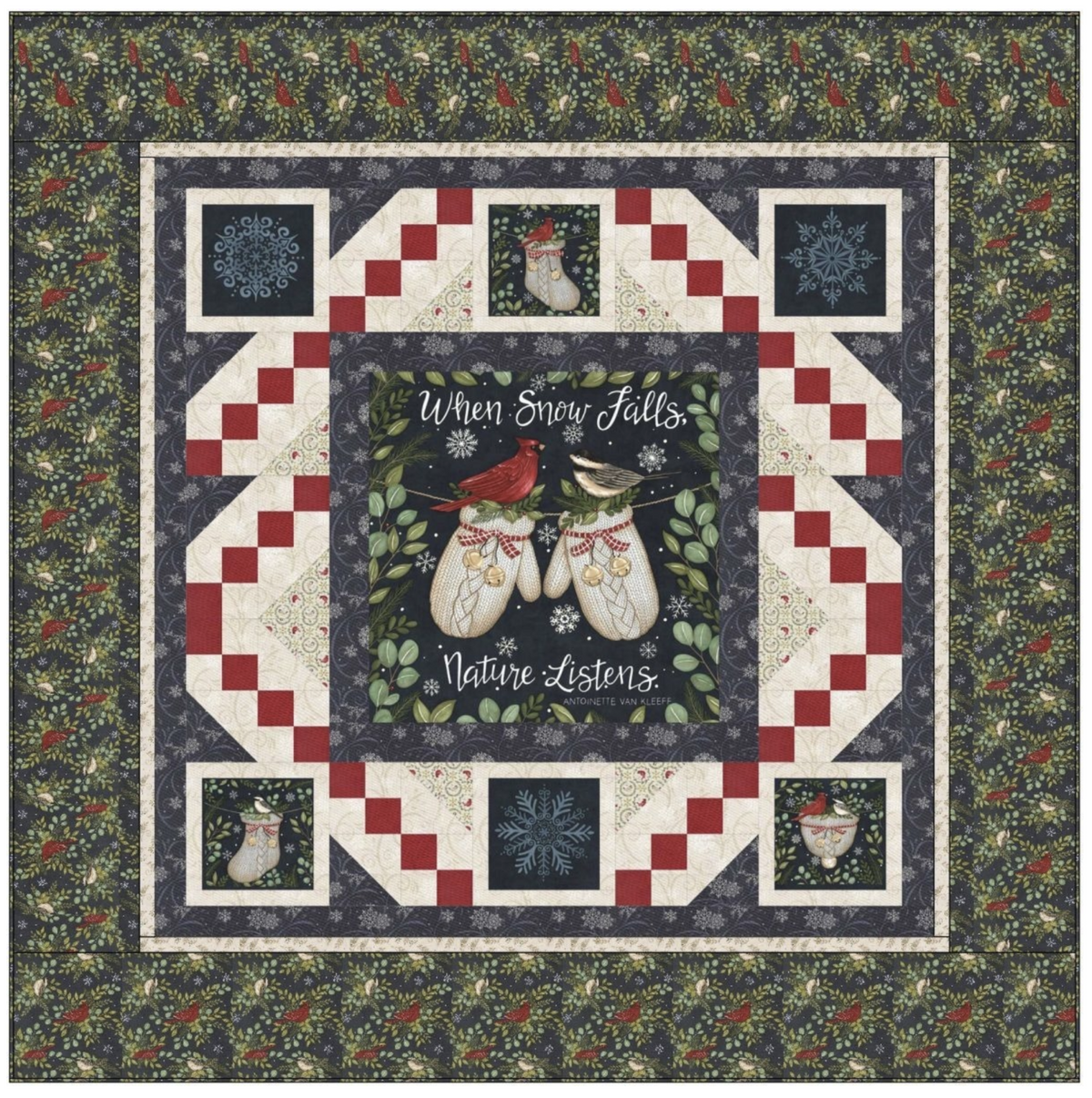 Panel & Chain (Dark) • When Snow Falls by Deb Strain
