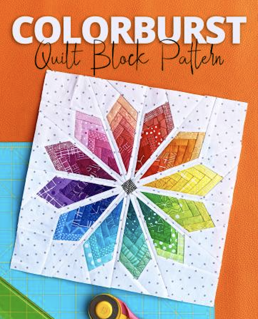 Colorburst Quilt Block Pattern
