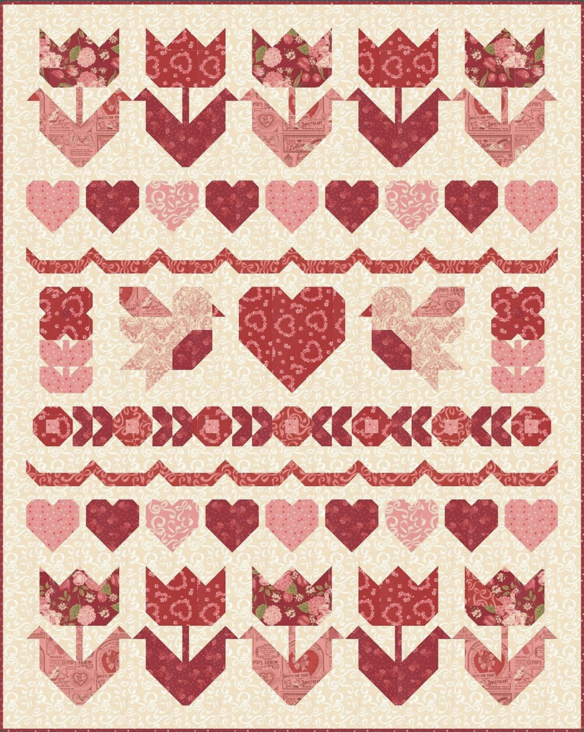Love Garden Quilt Kit • Je T'Aime by Stacy Iest Hsu