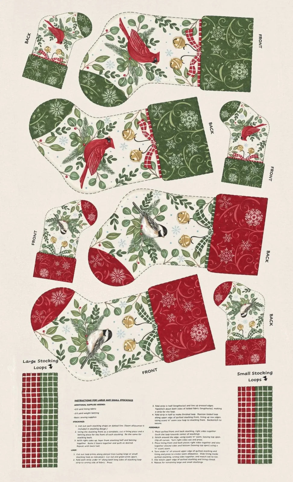 Stocking Snowy White Panel - 56179 11 • When Snow Falls by Deb Strain