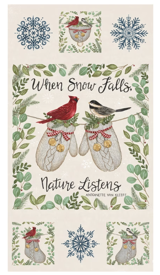 Snowy White Panel - 56178 11 • When Snow Falls by Deb Strain