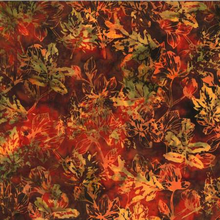 Bali Batiks X2615 66 Autumn Grunge Leaves